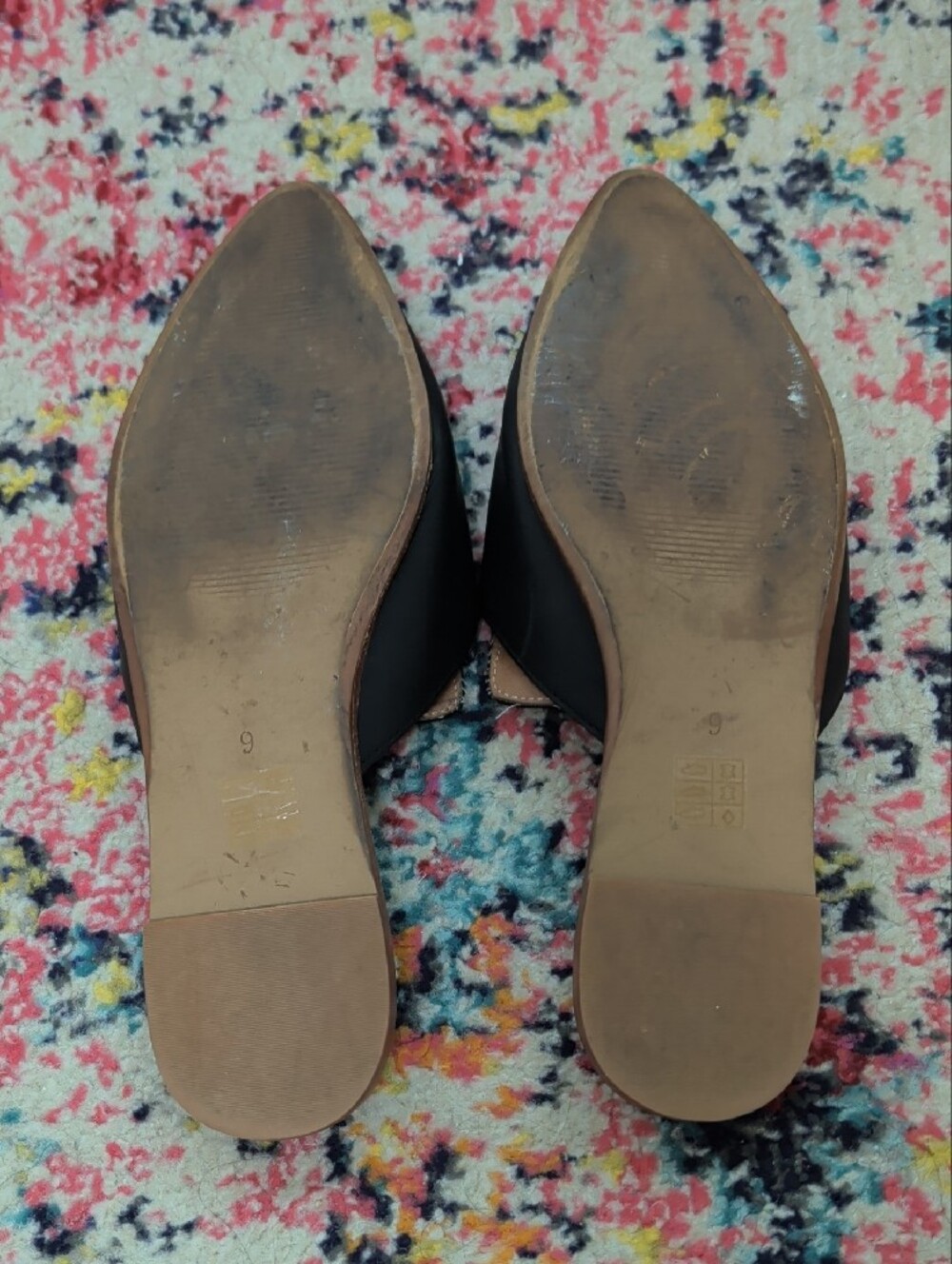 Madewell Black Pointed Leather Mules - Picture 4 of 8